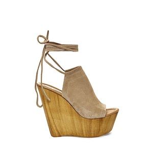 Steve Madden Bonelli Taupe Suede Wedges